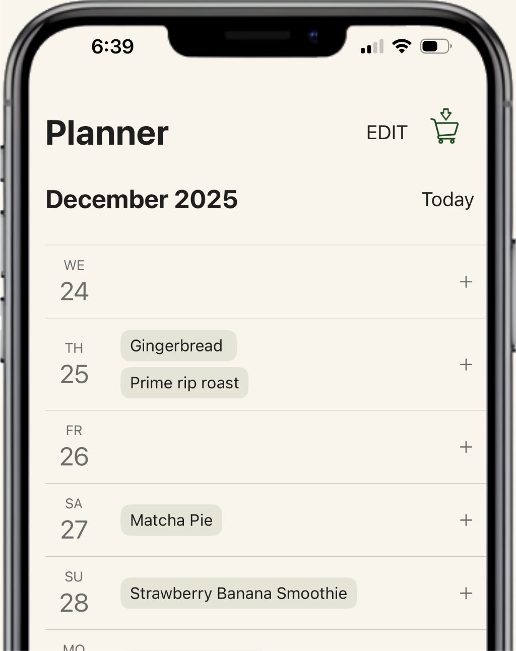 Plan your meals for the week